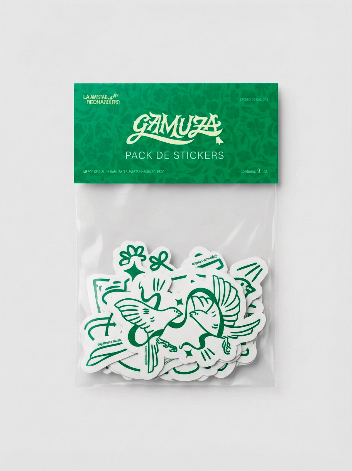 Pack de Stickers Gamuza – La Amistad Hecha Bolero – Tienda Katarsis